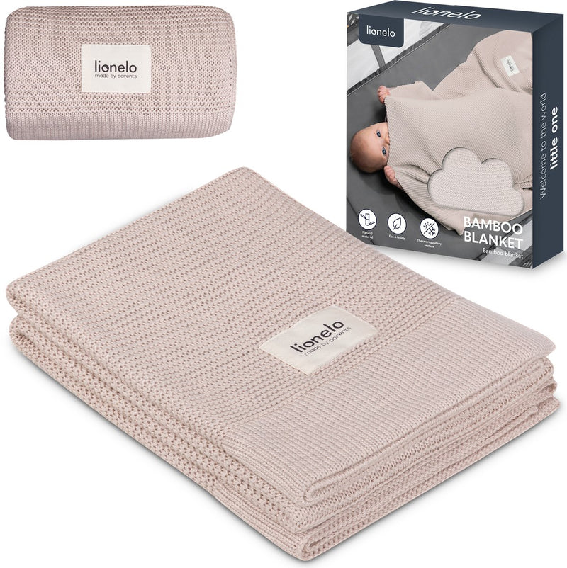Lionelo bamboo blanket - deluxe baby deken - hypoallergeen - antibacterieel - antischimmel - 100% bamboe katoen - thermoregulerend - zacht ademend - duurzaam - wasbaar - vanaf geboorte - 100×75 cm