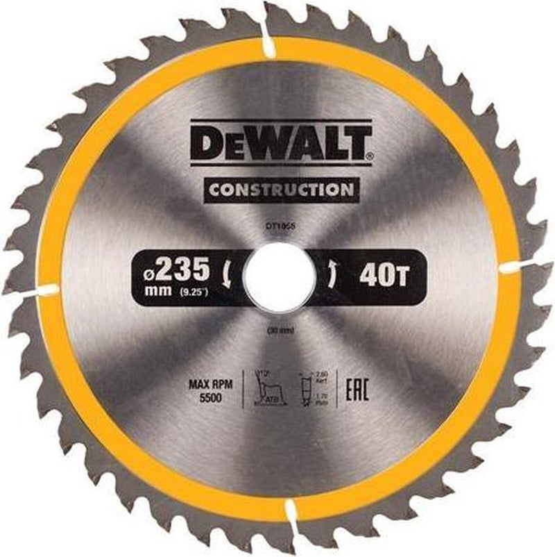 Dewalt dt1955 cirkelzaagblad - 235 x 30 x 40t - hout en non-ferro metalen