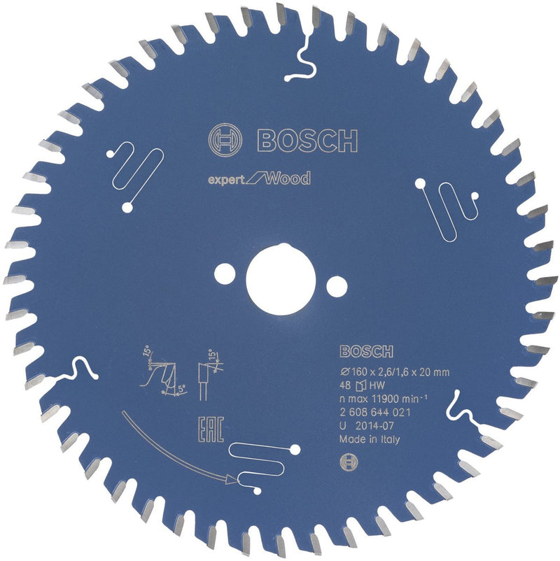Bosch cirkelzaagblad expert for wood 150x20x2.6 1.6x24 t