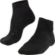Falke go2 short anti-blaar katoen functioneel materiaal golfsokken heren zwart - maat 44-45
