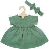 Heless poppenjurk groen met ruches, 28-35 cm - afbeelding 1