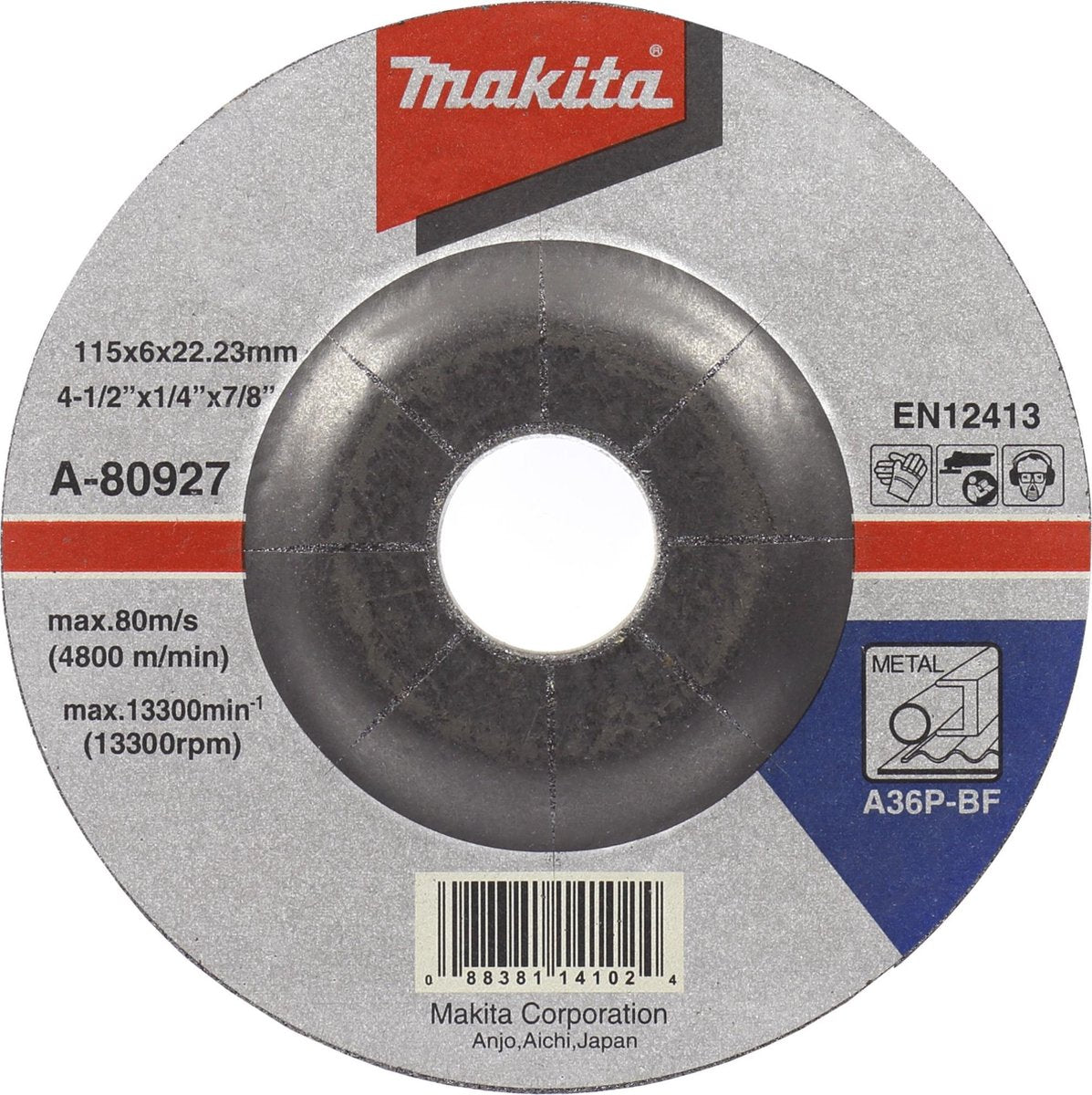 Makita a-80933 afbraamschijf staal - 125x6mm