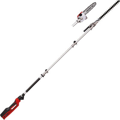 Einhell elektrische telescopische tuin-multitool gc-hc 90 2046 t - 900 w - snoeilengte heggenschaar: 41,2 cm - snoeilengte kettingzaag: 18 cm - geleidesteel maximaal 2,60 m
