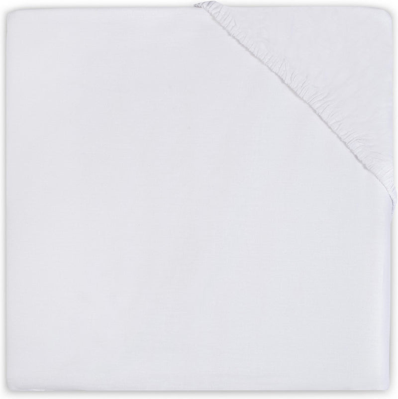 Jollein baby hoeslaken ledikant katoen 60x120cm - wit
