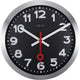 Nextime station – wandklok – 35 cm – aluminium – zwart
