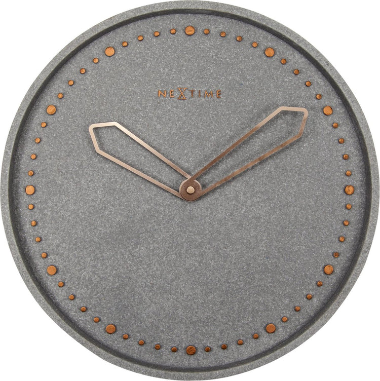 Nextime cross – wandklok – 35 cm – polyresin – grijs