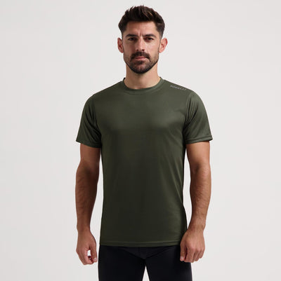 Rogelli promo hardloopshirt heren - korte mouwen - legergroen - 3xl