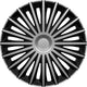 Gorecki carpoint wieldoppenset dakota 16 inch zilver zwart 4 stuks