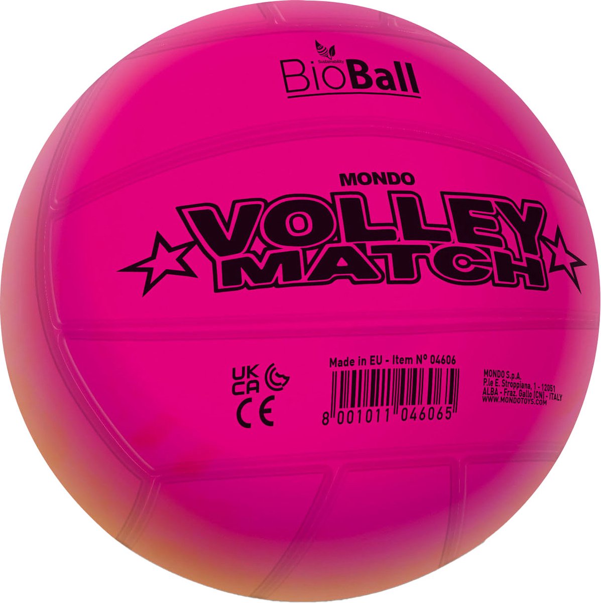 Mondo volleybal regenboog, 22cm