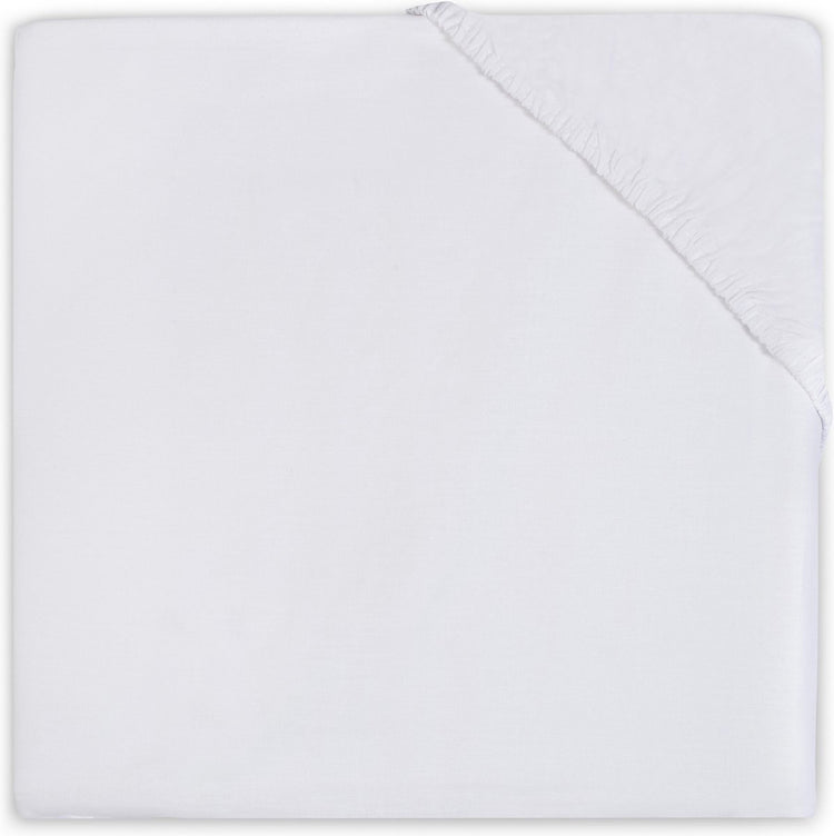 Jollein baby hoeslaken ledikant katoen 60x120cm - wit