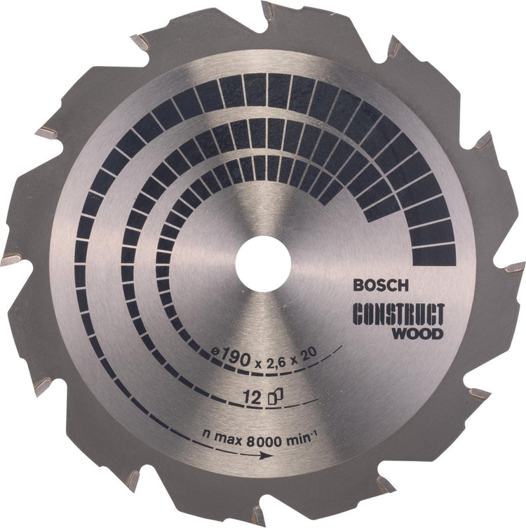 Bosch cirkzb constr. wood 190x20 16x2,6 12t fwf