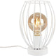 B.k.licht briloner - kago - tafellamp - snoerschakelaar - draadkap - 1xe27 - 25w - wit - metaal
