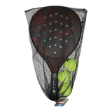 Adrenix padelset racket met 3 ballen - rood - afbeelding 1