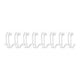 Fellowes bindring - metalen bindruggen - 10 mm voor 80 vel -34-rings - a4 - wit - 100 stuks