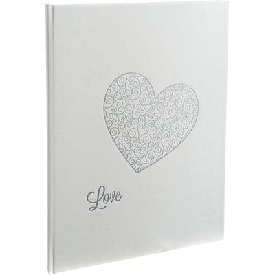 Gastenboek exacompta 4754e wit karton, pu, pvc