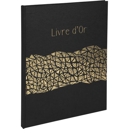 Gastenboek exacompta 47981e zwart karton, papier