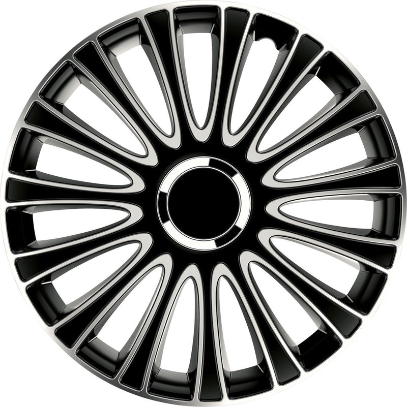 Carpoint gorecki - wieldoppenset lemans pro - silver black 15inch