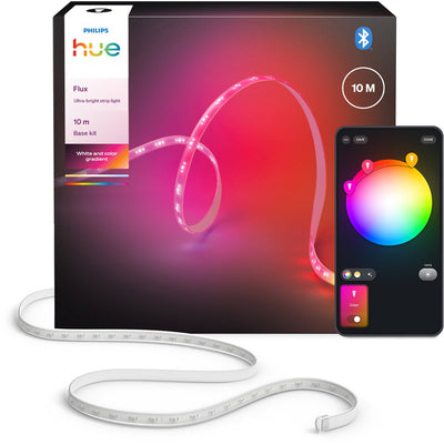 Philips hue flux ultraheldere led strip 10 m aan te passen scènes en effecten nauwkeurige kleurovergangen van chromasync™ ultrahelder, echt wit licht 6000 lumen
