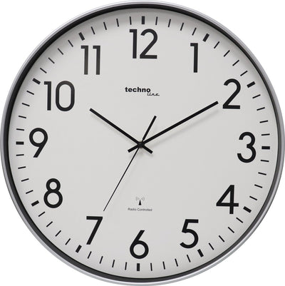 Merkloos sans marque wandklok technoline wt 8998 50 cm zilver