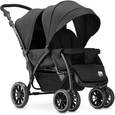 Deryan elena duo buggy - dubbele buggy - compact lichtgewicht - zwart
