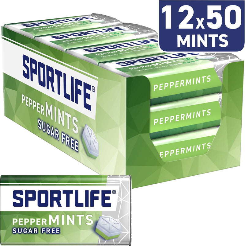Sportlife mints peppermints - frisse suikervrije mints - 12x35g