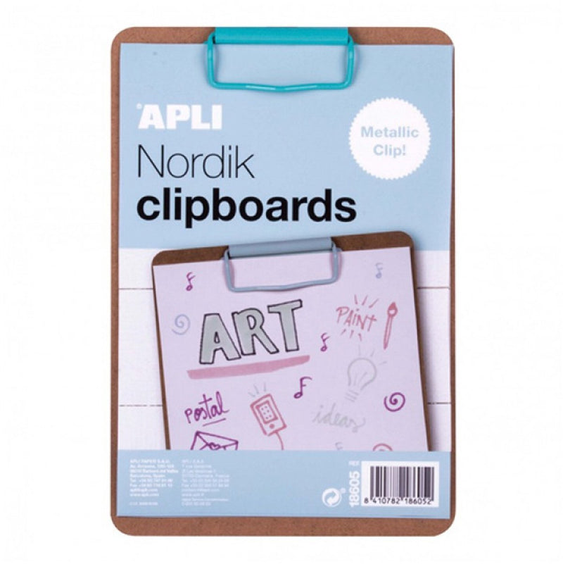Apli kids klembord hout a5 blauw - stevig schrijfplankje voor kinderen.