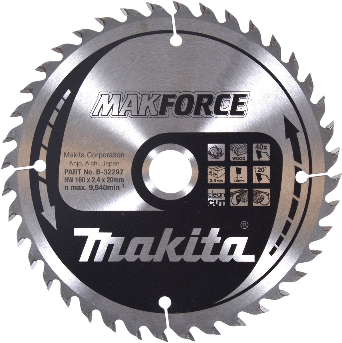 Makita makforce zaagblad 160x20x40z - b-32297