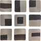 Woood nami wanddeco set - metaal - nikkel - 25x25x25