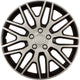 Versaco wieldoppen dakar zilver zwart 14 inch - set (4 stuks)