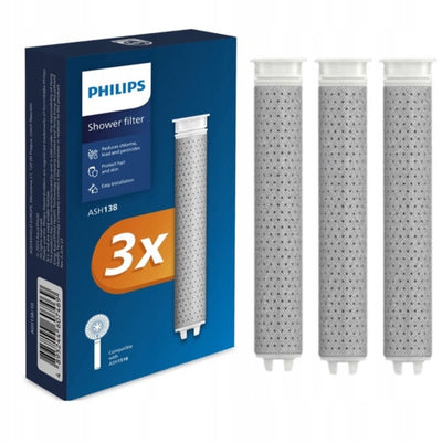 Philips douchekop + 3 douchefilters- total 4 filter voor 4 maanden huid en haar beschermen- top kwaliteit-bekende merk