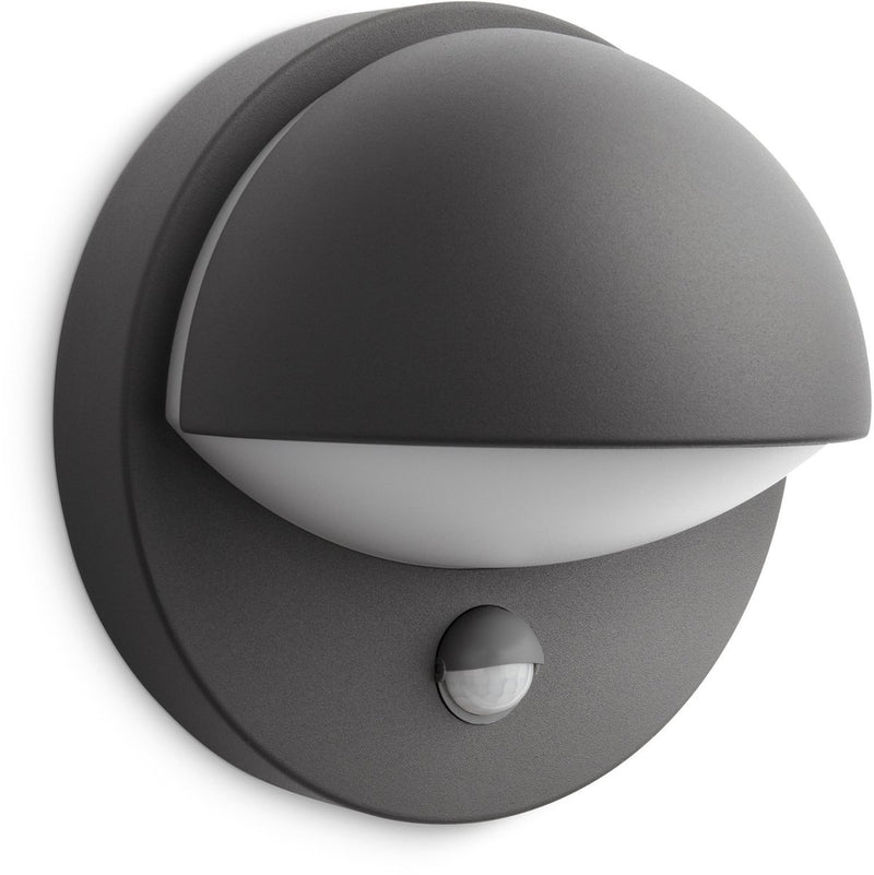 Philips led philips june buitenwandlamp met sensor - antraciet