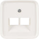 Busch-jaeger refl centraalplaat polar wit tel data 2x8pl