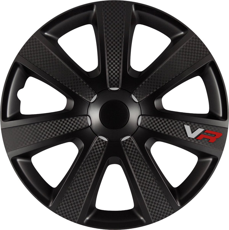 Carpoint gorecki wieldoppenset vr carbon 13 zwart - 13 inch - wieldoppen
