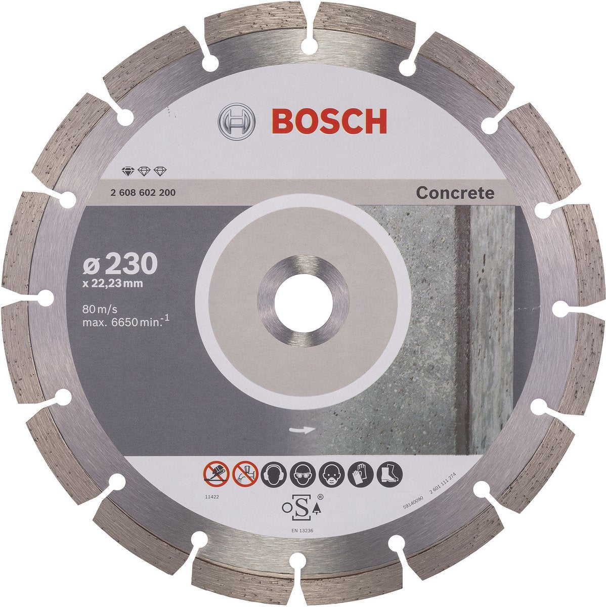 Bosch - diamantdoorslijpschijf standard for concrete 230 x 22,23 x 2,3 x 10 mm