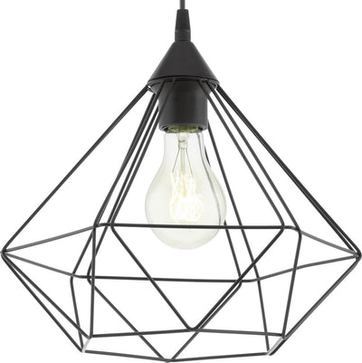 Eglo tarbes hanglamp - e27 - ø 32,5 cm - zwart