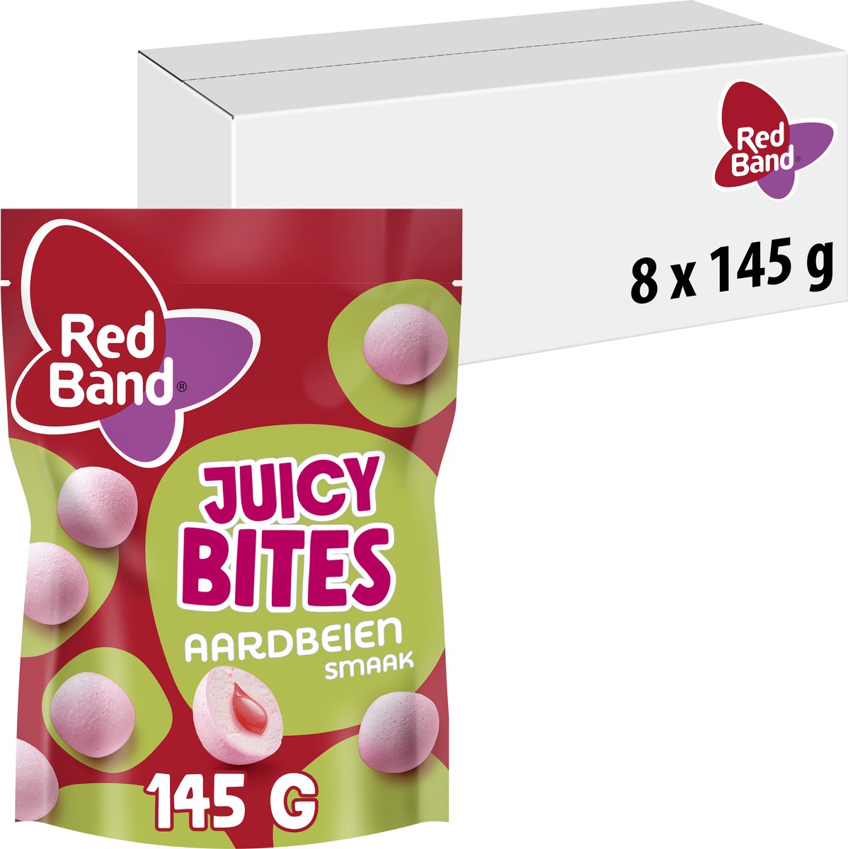 Red band bites strawberry (8x 145 gram)