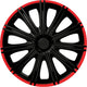 Carpoint wieldoppen nero 14 inch abs zwart rood set van 4