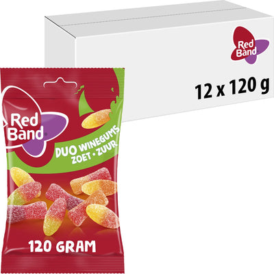 Red band duo winegums zoet zuur (12x 120gr)