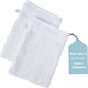 Hush. living hush living - washand 100% katoen - set van 2 - zware kwaliteit 500g m2 - stijlvol boord en ophanglus- 16x22cm - wit