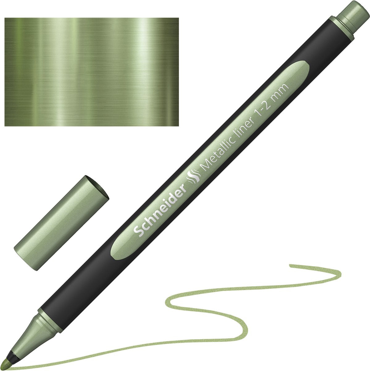 Schneider schrijfwaren schneider metallic liner - paint-it 020 - 1-2mm - vintage groen metallic - s-ml02001035