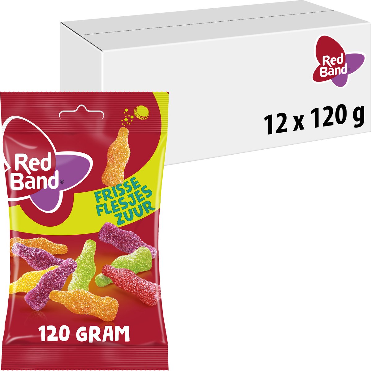 Red band frisse flesjes zuur (12x120gr)