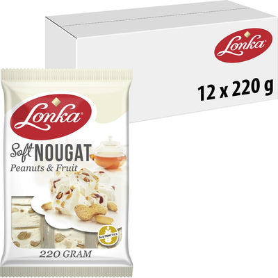 Lonka soft nougat peanuts fruit - zachte nougat - 12x220g