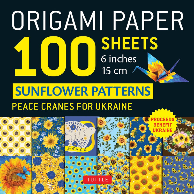 Tuttle origami paper 100 sheets sunflower patterns 6 (15 cm)