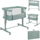Lionelo aurora 3in1 co-sleeper - babybedje tot 9 kg - meegroeibed - 4 wielen met rem - campingbedje – verstelbare hoogte – ademend gaas – inclusief matras transporttas – afneembare bekleding