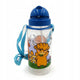 Merkloos sans marque kinder drinkfles 450ml met rietje en band - adoramals highland coo