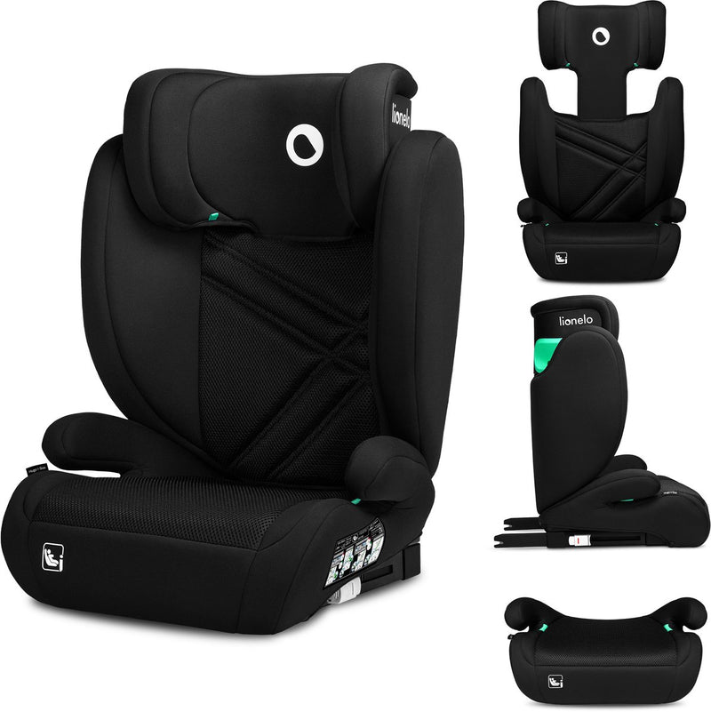 Lionelo hugo i-size autostoel – 100-150 cm – isofix gordel – verstelbare hoofdsteun – geavanceerde zijbescherming – memory foam – wasbare bekleding – groeit mee – comfortabele zitting – i-size norm r129