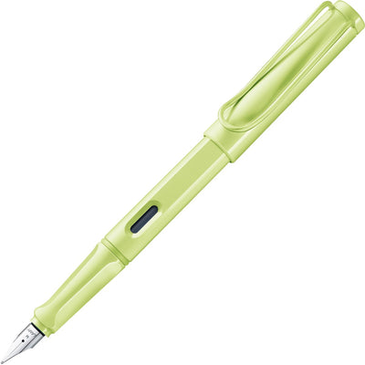 Lamy safari springgreen vulpen | ergonomische grip | asa-kunststof | stalen penpunt f | inclusief blauwe t 10 inktpatroon – rechtshandig