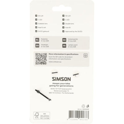 Simson koplamp aurora d-line 50r - dynamo