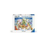 Ravensburger puzzel wd: kerstmis met disney 1000 stukjes - afbeelding 1