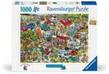 Ravensburger puzzel holiday resort 1 - camping cartoon legpuzzel 1000 stukjes. - afbeelding 1